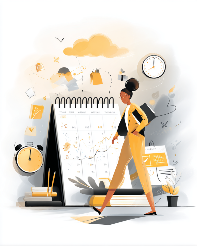 Plan your week. Set your deadlines. Look at your bank account.